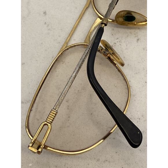 Fresco Men’s Eyeglasses 22K Gold Plated “F10” 3-Micron *FRAMES ONLY* - Picture 9 of 11